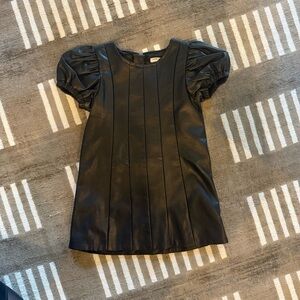 Habitual Black Puff Sleeve Kids Dress